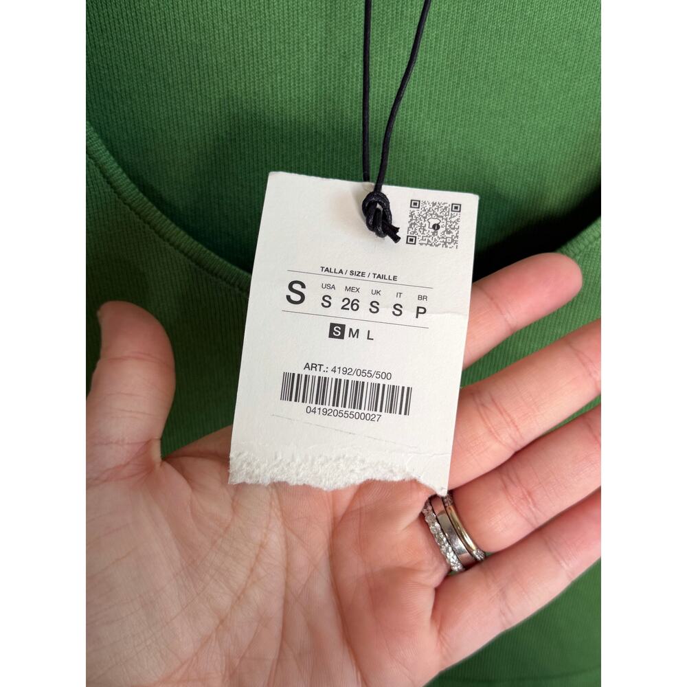 Zara Two-Tone Green Maxi Dress - Picture 7 of 10